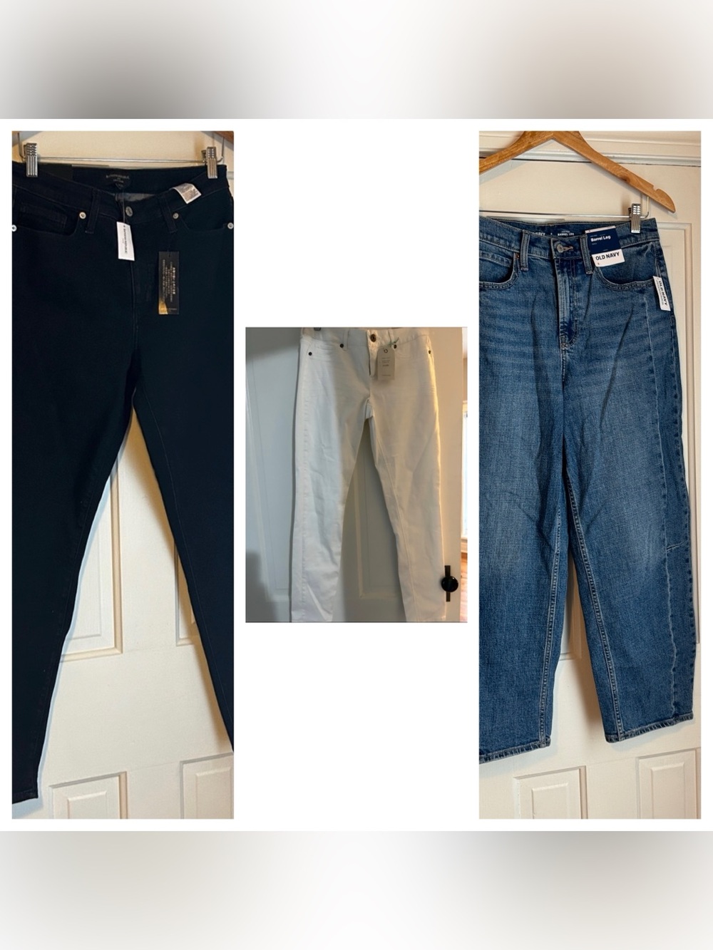 NWT Women's Jeans Trio — Black, White, Blue medium bundle